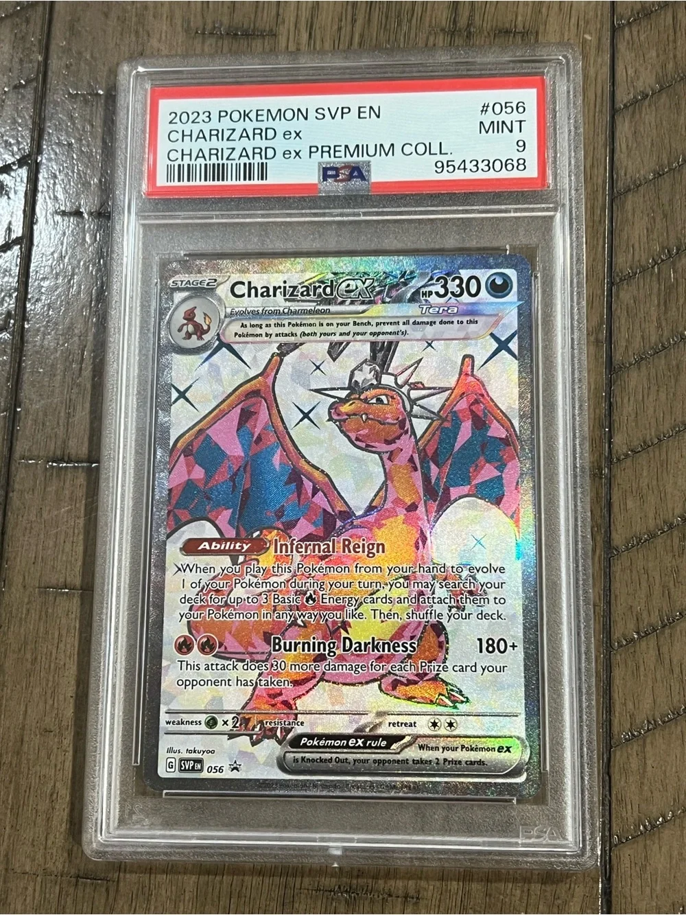Pokemon Charizard ex Holo Card - PSA 9
